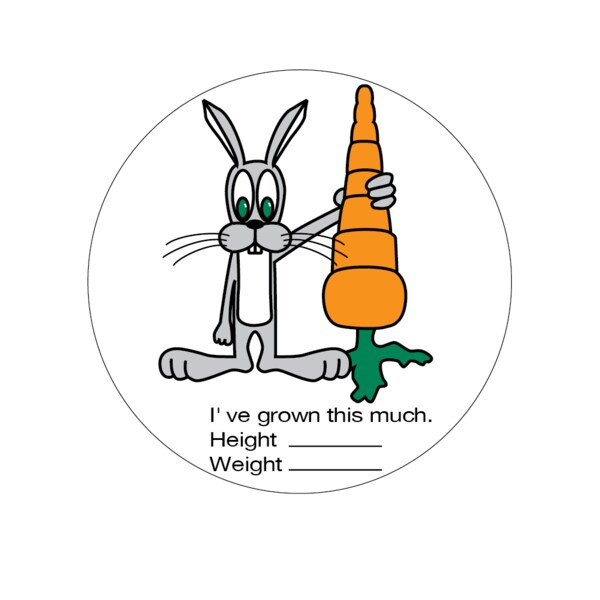 Nevs I've Grown This Much / Height_ / Weight_ 1-15/16 circle Fun-62 - main